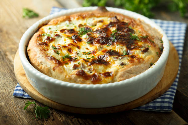 istock Homemade mushroom pie 1075427390