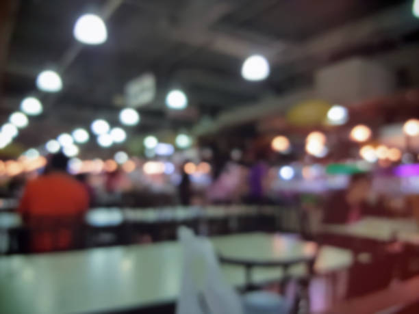 Full Frame Blurred Background of People at Restaurant
