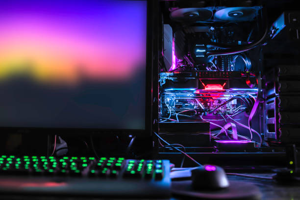 istock heavy duty desktop pc for gaming, designing, rendering and crypto currency mining 1075436220