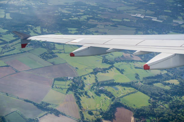 istock Flying over the British countryside 1075439568