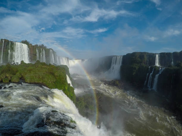 istock Wild landscape with waterfalls 1075443444