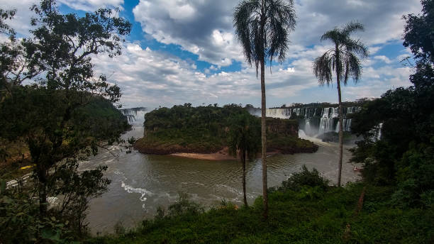 istock Wild river and green landscape 1075453776