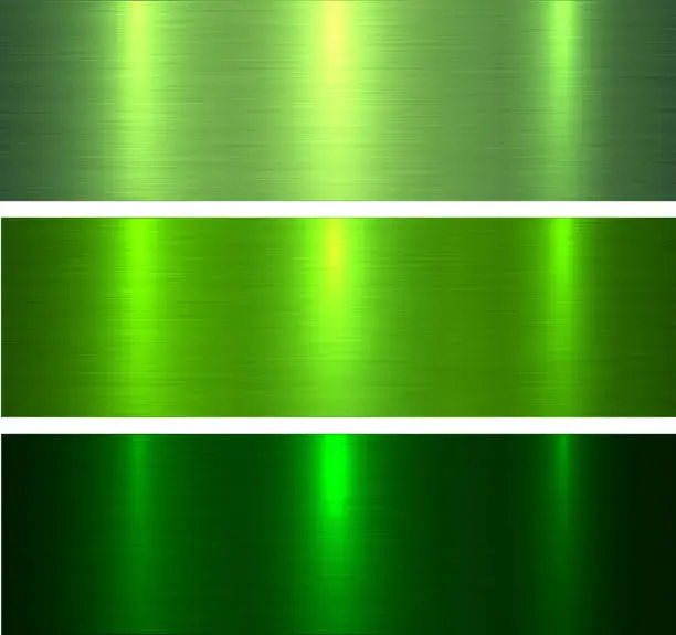 Vector illustration of Metal textures green