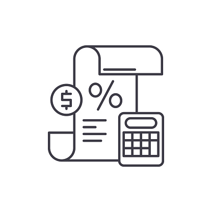 Profit and loss statement line icon concept. Profit and loss statement vector linear illustration, sign, symbol