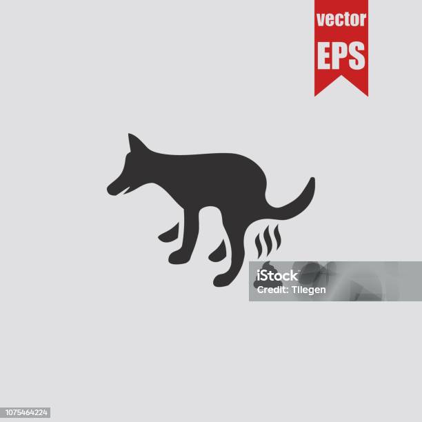 Dog Poops Iconvector Illustration Stock Illustration - Download Image Now - Dog, Sign, Animal