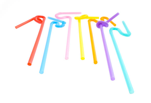 istock Multi-colored semi-transparent in many shapes straw. 1075467522