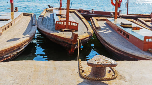 istock Traditional Abra boats in Dubai 1075472968