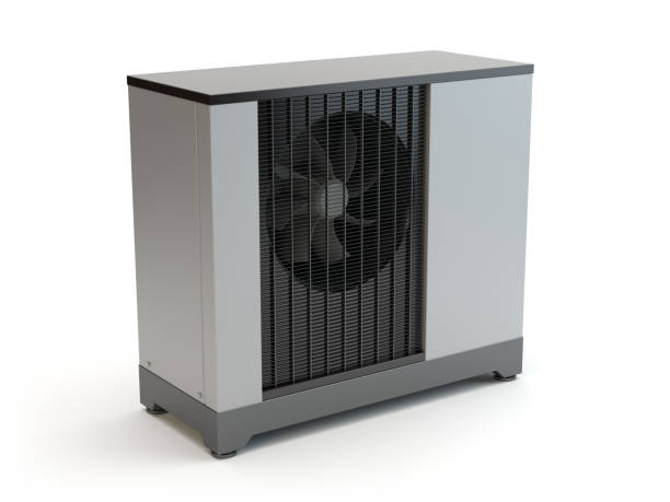 istock Air heat pump, white background 1075473114