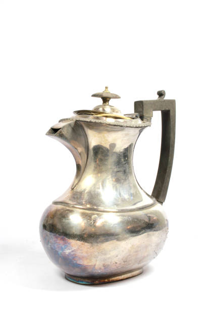istock Vintage Antique Steampunk Kettle Teapot on White Background 1075476822
