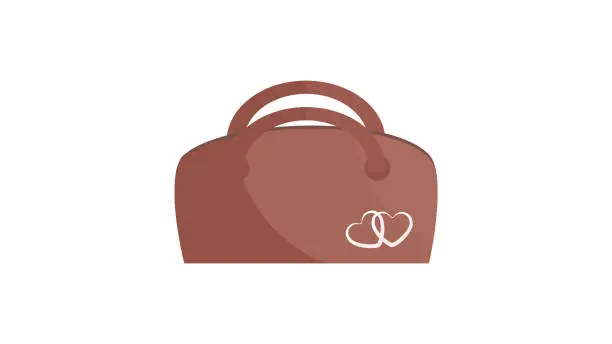 Vector illustration of Ladies handbag vector icon