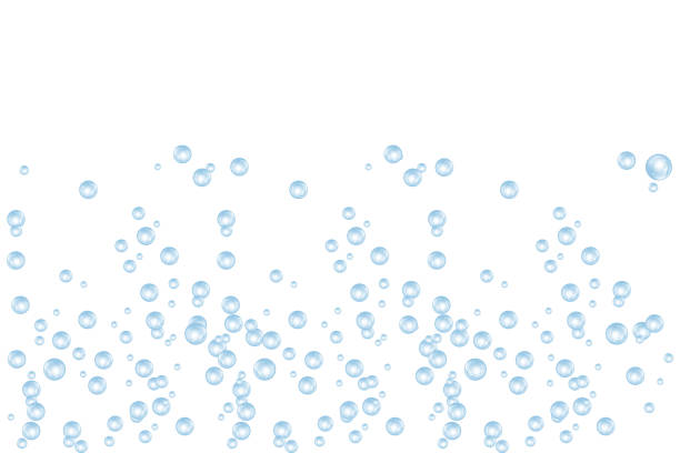 istock Bubbles underwater texture isolated on white background. Fizzy sparkles in water, sea, ocean. Undersea illustration. 1075482228