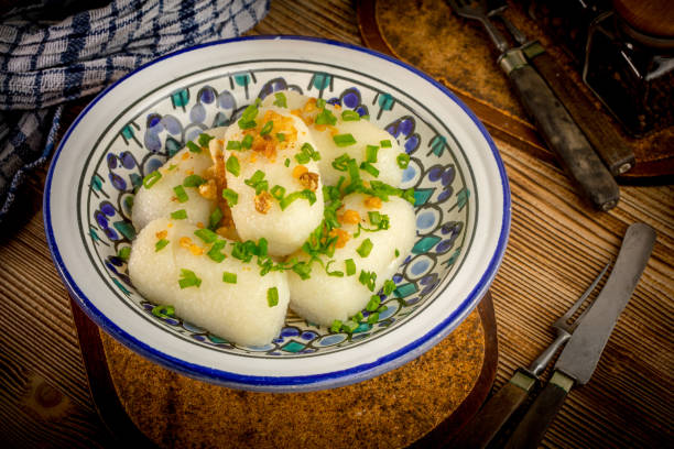 istock Potato dumplings stuffed with minced meat 1075490864
