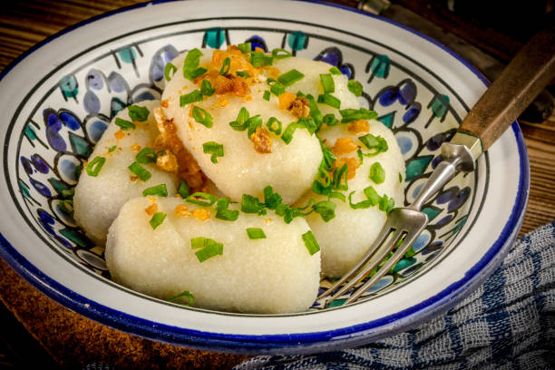 istock Potato dumplings stuffed with minced meat 1075491968