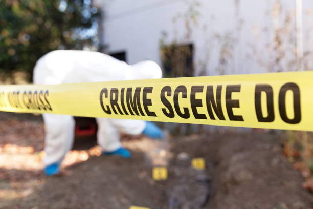 Crime scene investigator at work Crime scene investigation serial killings photos stock pictures, royalty-free photos & images