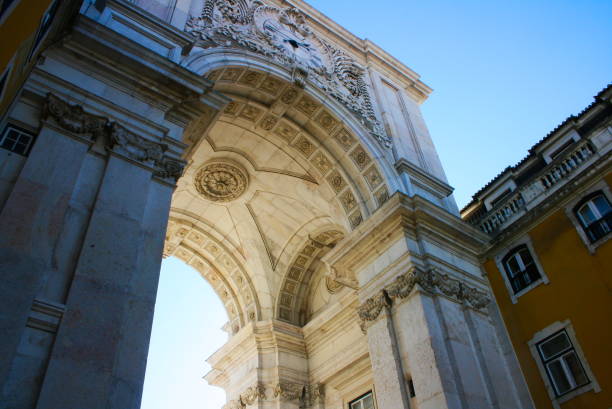 istock diagonal view of gothic arch 1075498888