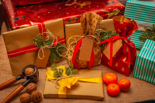 istock A collection of Christmas gift with decoration 1075505040
