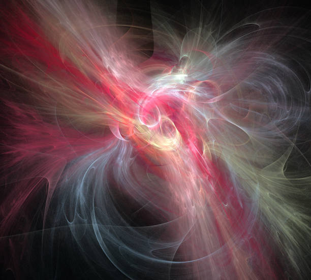 istock image of one Digital Fractal on Black Color 1075505730