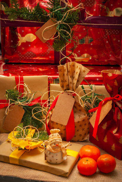 istock A collection of Christmas gift with decoration 1075505896