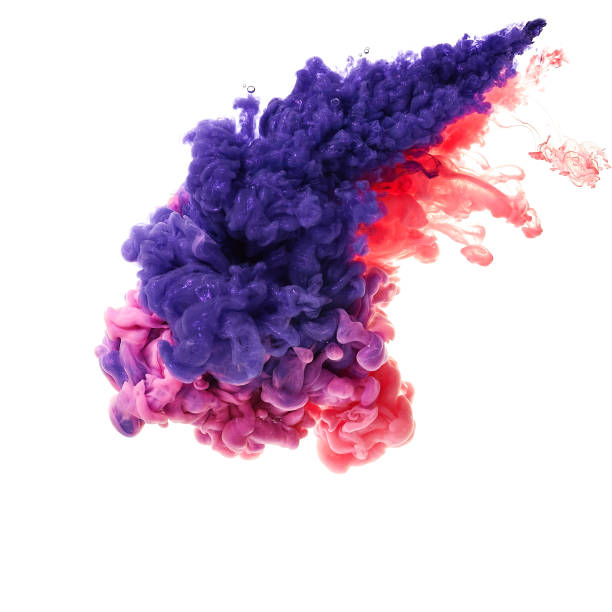 istock Ink in water. Splash paint mixing. Multicolored liquid dye. Abstract background color 1075507140