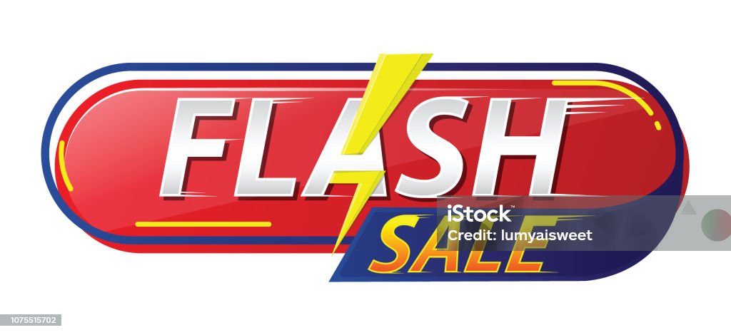 Flash Sale banner vector illustration Flash Sale banner template design. vector illustration Sale stock vector