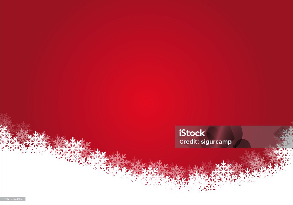 Red christmas background, illustration. Red gradient color background with white snowflakes, illustration - vector EPS 10. Christmas stock vector