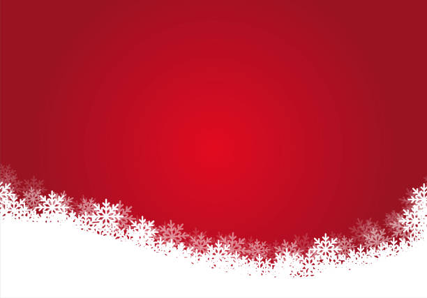 Red christmas background, illustration. Red gradient color background with white snowflakes, illustration - vector EPS 10. christmas christmas card christmas decoration decoration stock illustrations