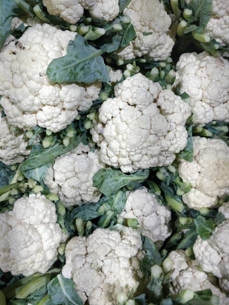 istock Cauliflower and cabbage from a market 1075542882