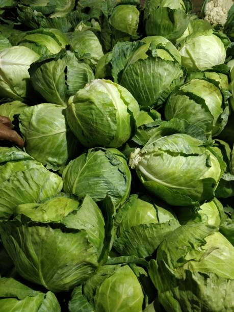 istock Cauliflower and cabbage from a market 1075543084