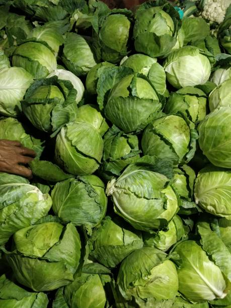 Cauliflower and cabbage from a market