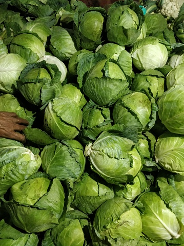 Cauliflower and cabbage from a market on street for sale