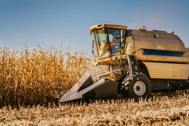 istock Agriculture Farmer working with machinery 1075543658