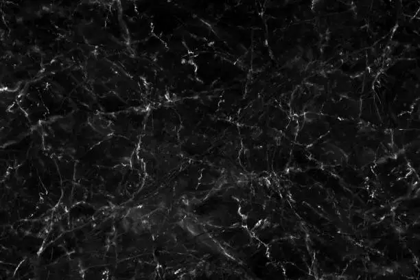 Photo of Black marble texture with natural pattern for background or design art work. Marble with high resolution
