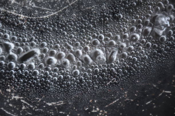 abstract close up circle air bubble in boiled water , trypophobia concept