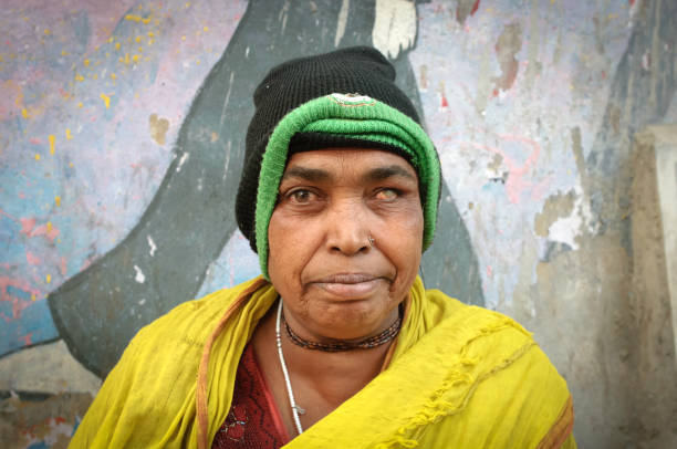Street portrait India. Streetportrait of a hindu worshipper blind in one eye. Rishikesh, India jainism photos stock pictures, royalty-free photos & images