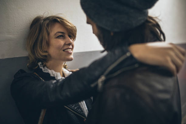 istock Couple having fun at night outdoors 1075562640