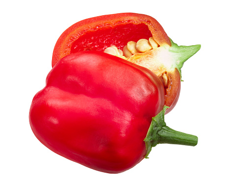Malawi Piquante chile pepper(Pepperdew when pickled), Capsicum baccatum, split ripe pod