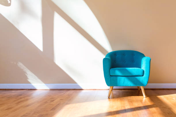 istock Luxury home with turquoise chair 1075583862