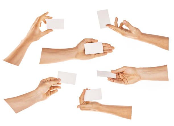 손을 잡고 클리핑 경로와 격리 카드 - hand sign human arm human hand holding 뉴스 사진 이미지