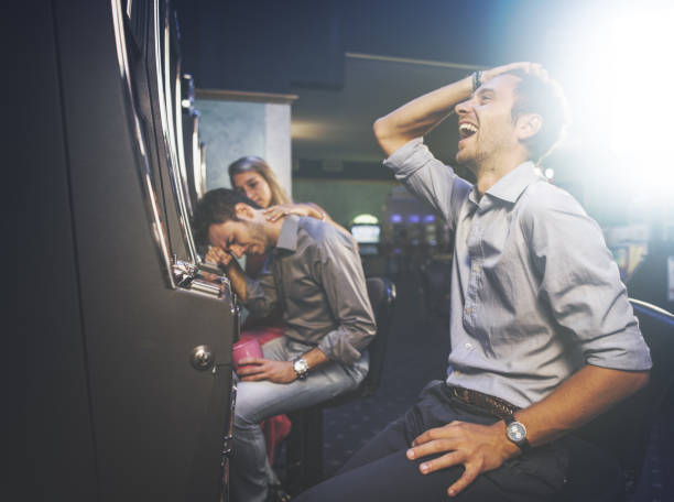 istock Slot machine gambling at casino 1075591574