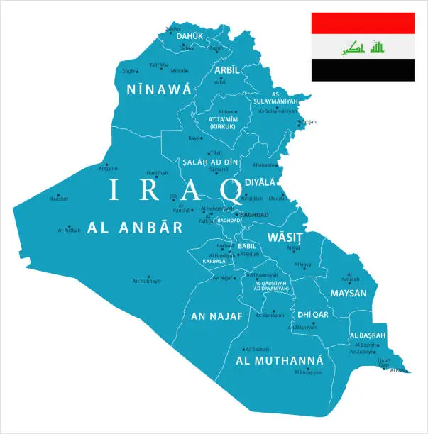 Vector illustration of 11 - Iraq - Murena Isolated 10