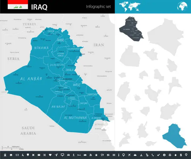 Vector illustration of 09 - Iraq - Murena Infographic Short 10