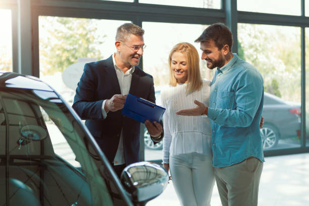 istock Sign here and car is your 1075596500