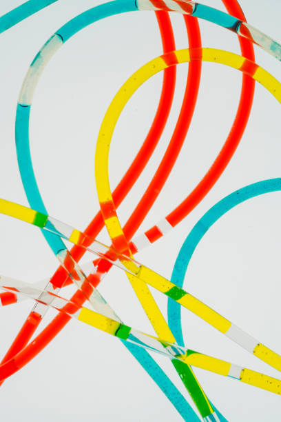 istock Plastic tubes filled with the colourful liquid 1075600816
