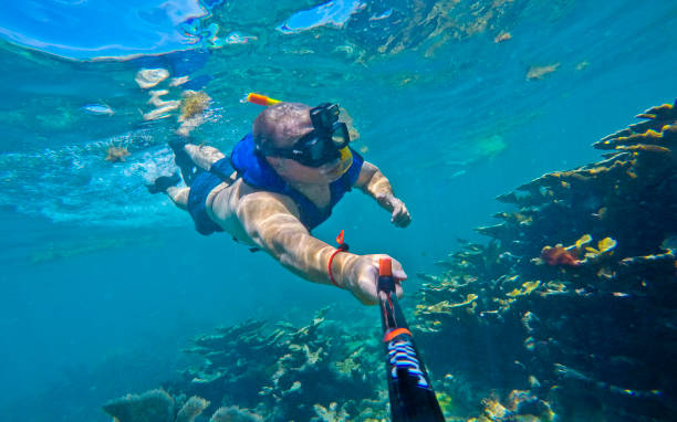 istock Florida,Key Largo Snorkeling Selfie 1075605144