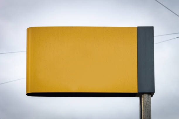 istock Advertisement Mockup Street Sign - Yellow 1075605274