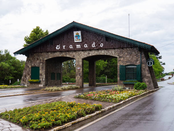 Entrance to Gramado City in Gramado, Rio Grande do Sul, Brazil Entrance to Gramado City in Gramado, Rio Grande do Sul, Brazil gramado photos stock pictures, royalty-free photos & images