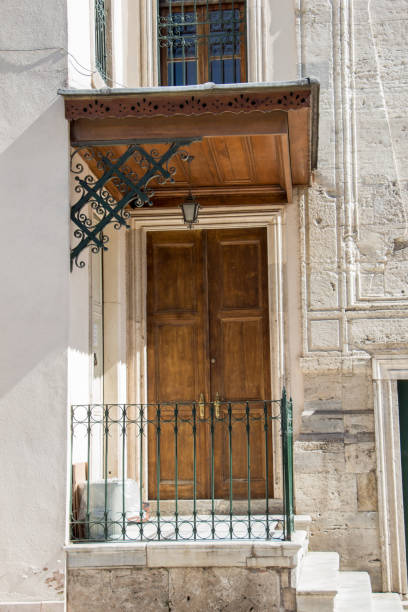 istock Old style door architecture in view 1075617966