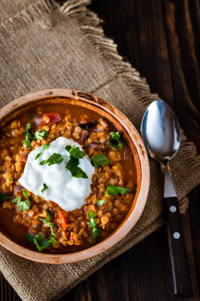 istock Mexican spicy red lentil stew 1075620694