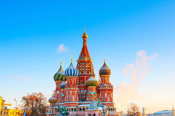 istock Saint Basil's Cathedral at Red Square in Moscow, Russia 1075629330