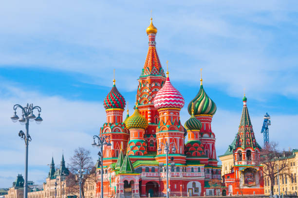 istock Saint Basil's Cathedral at Red Square in Moscow, Russia 1075631412